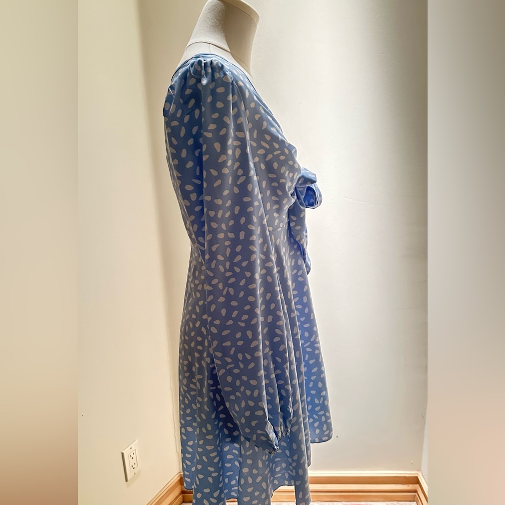 Chic Blue Patterned Dress - Picture 11 of 13